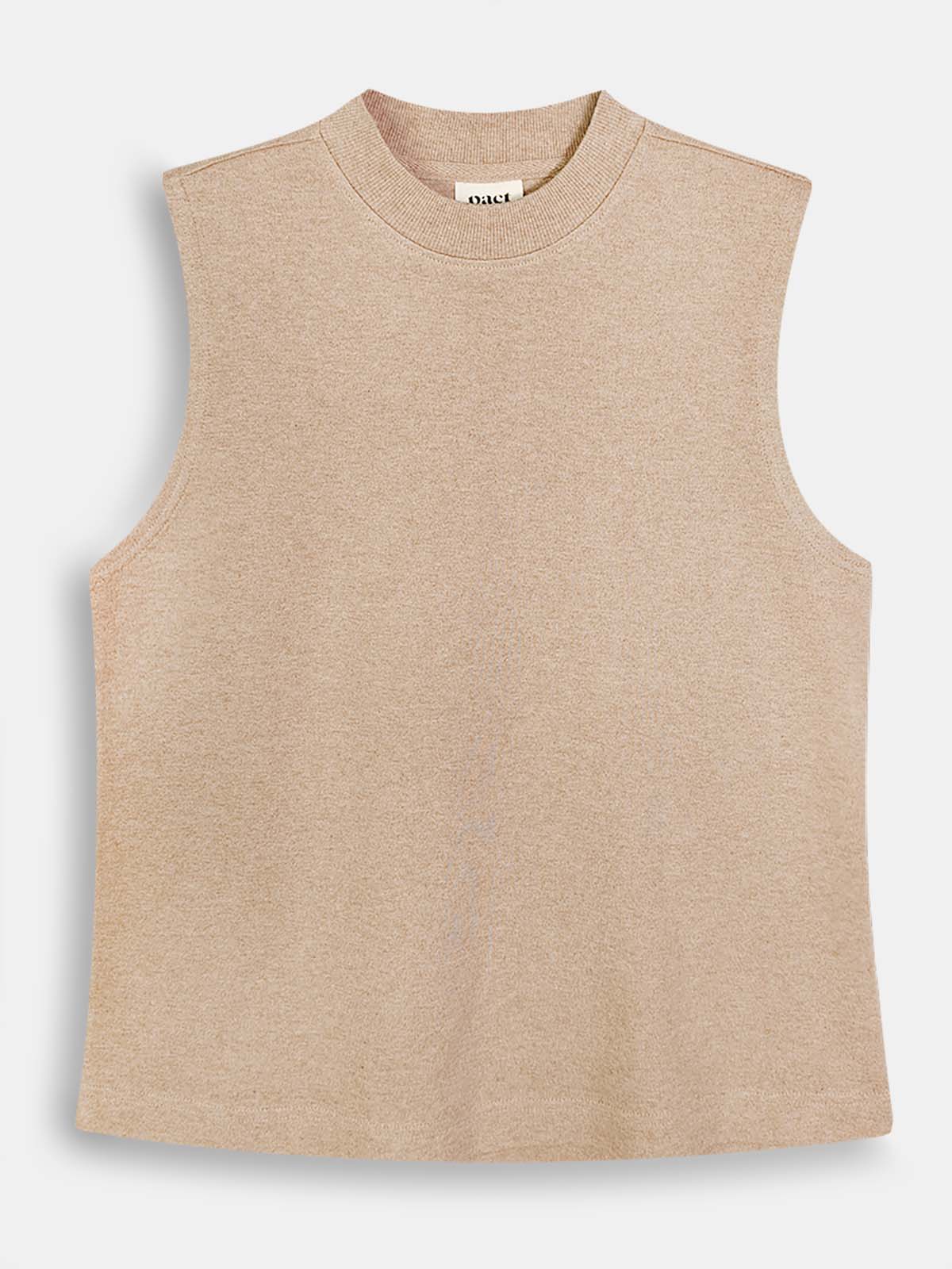Ladies Sleeveless Khaki Top