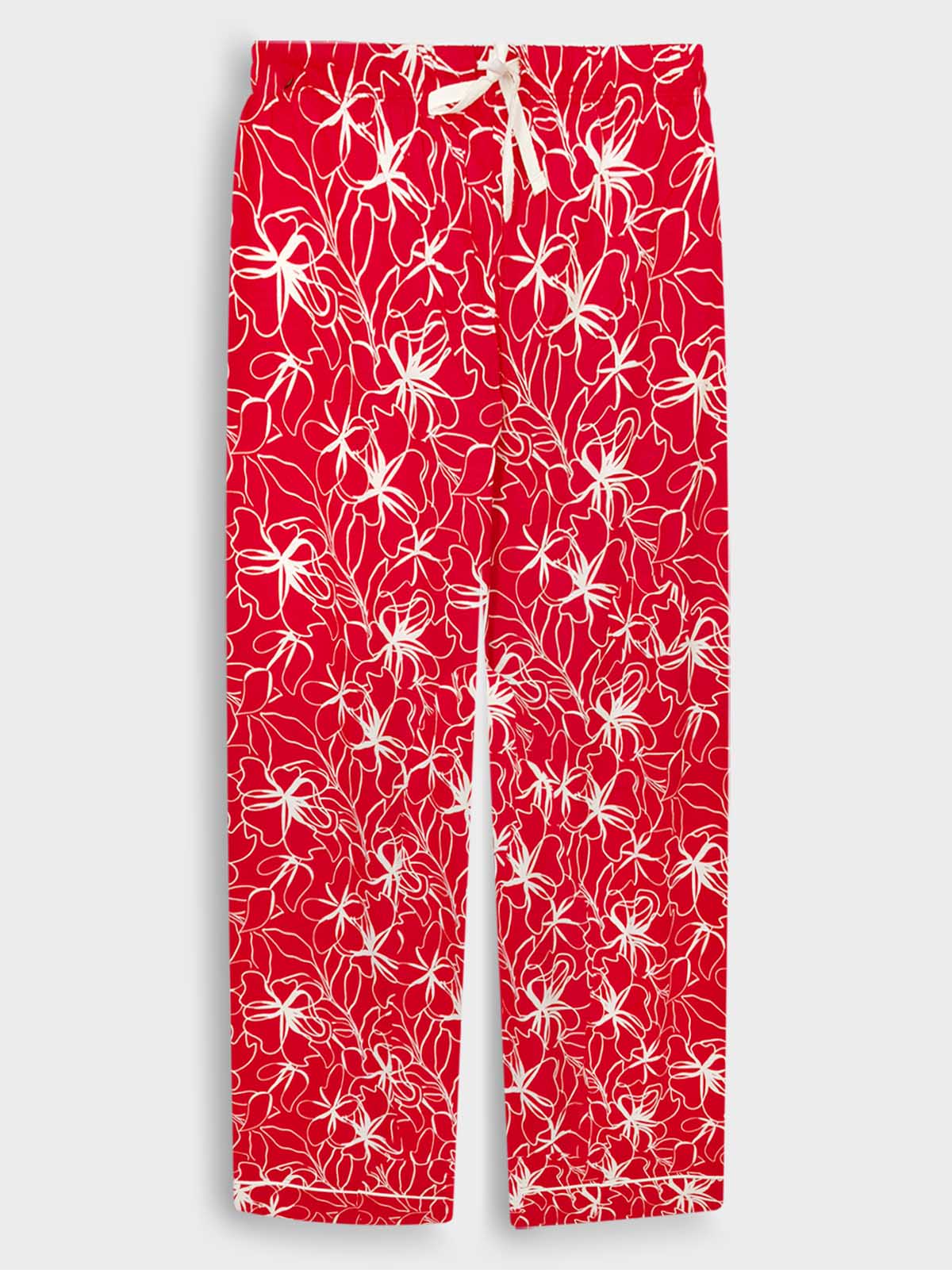 Ladies Sleepwear Pyjama Set Red AOP