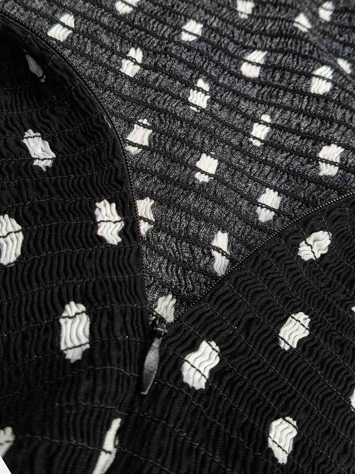 Ladies Black AOP Dungaree