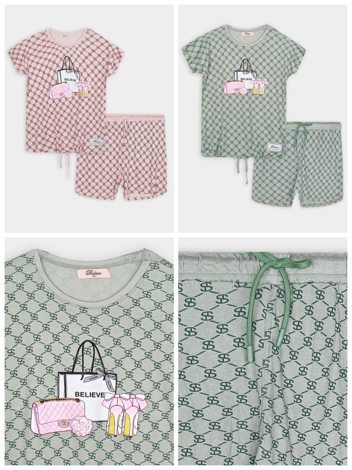 Ladies Viscose Shorty Sets