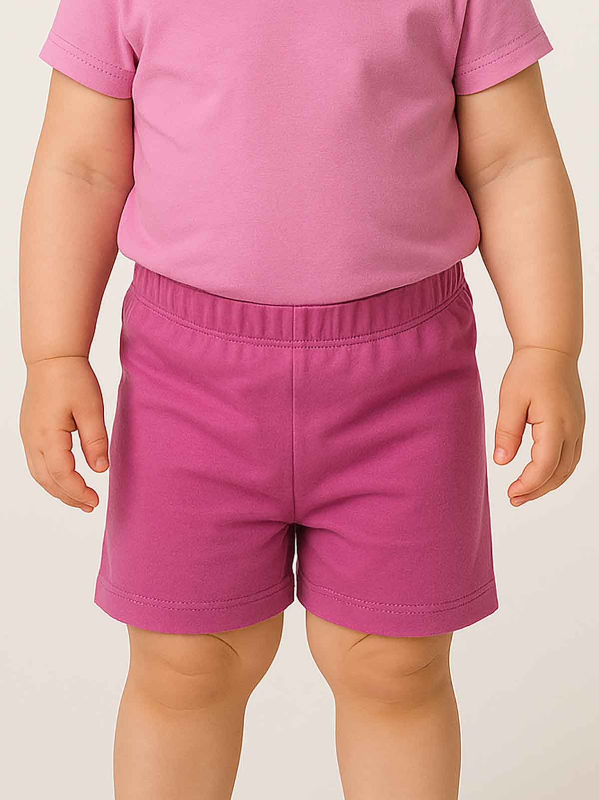 Baby Girls Knit Shorts With Frill Trims