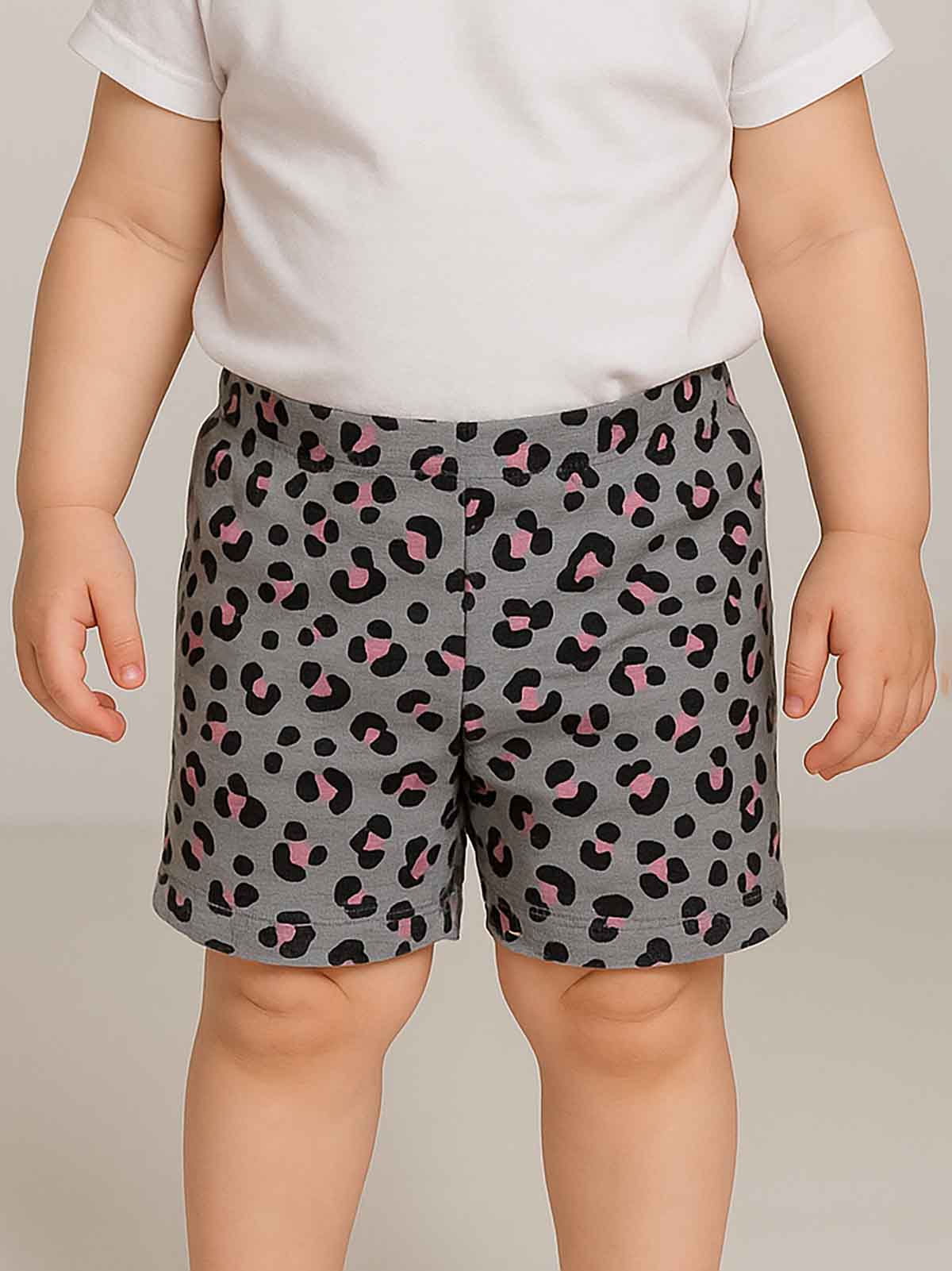 Baby Girls Knit Shorts With Frill Trims
