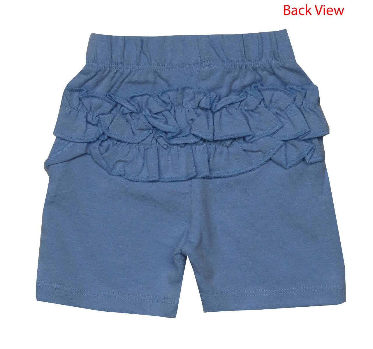 Baby Girls Knit Shorts With Frill Trims