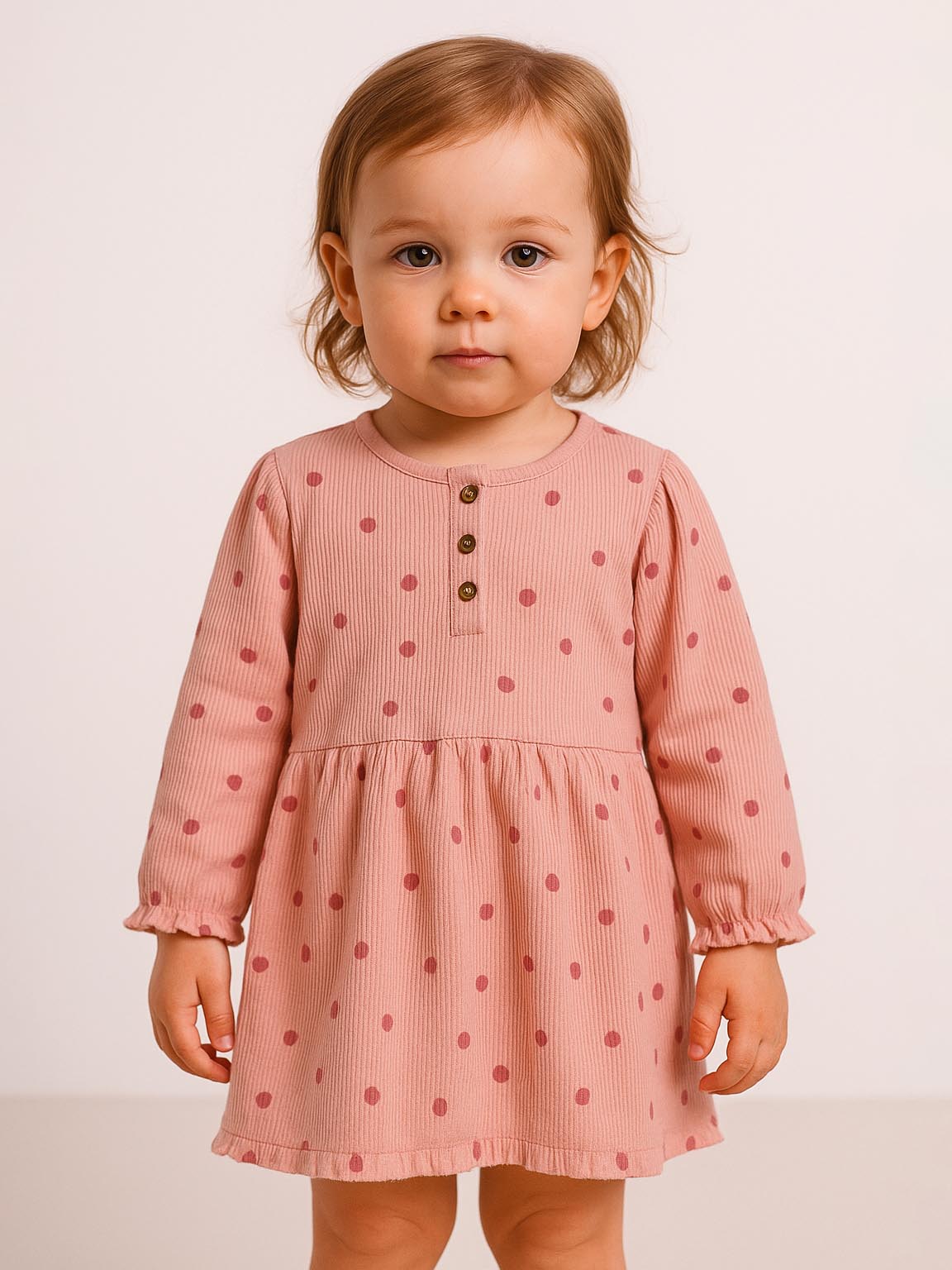 Baby Girls Printed Long Sleeve Dress