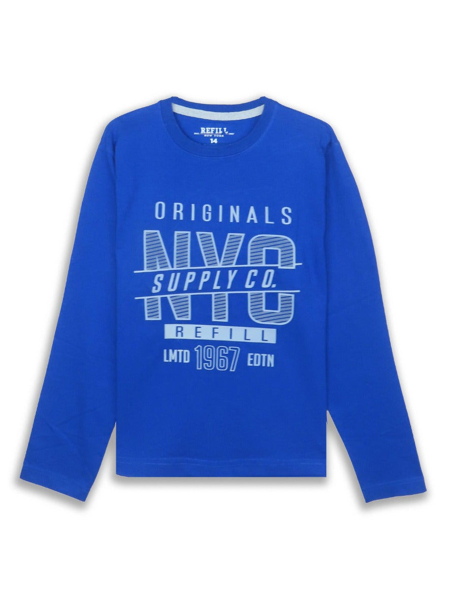 Boys Long Sleeve Printed T Shirts