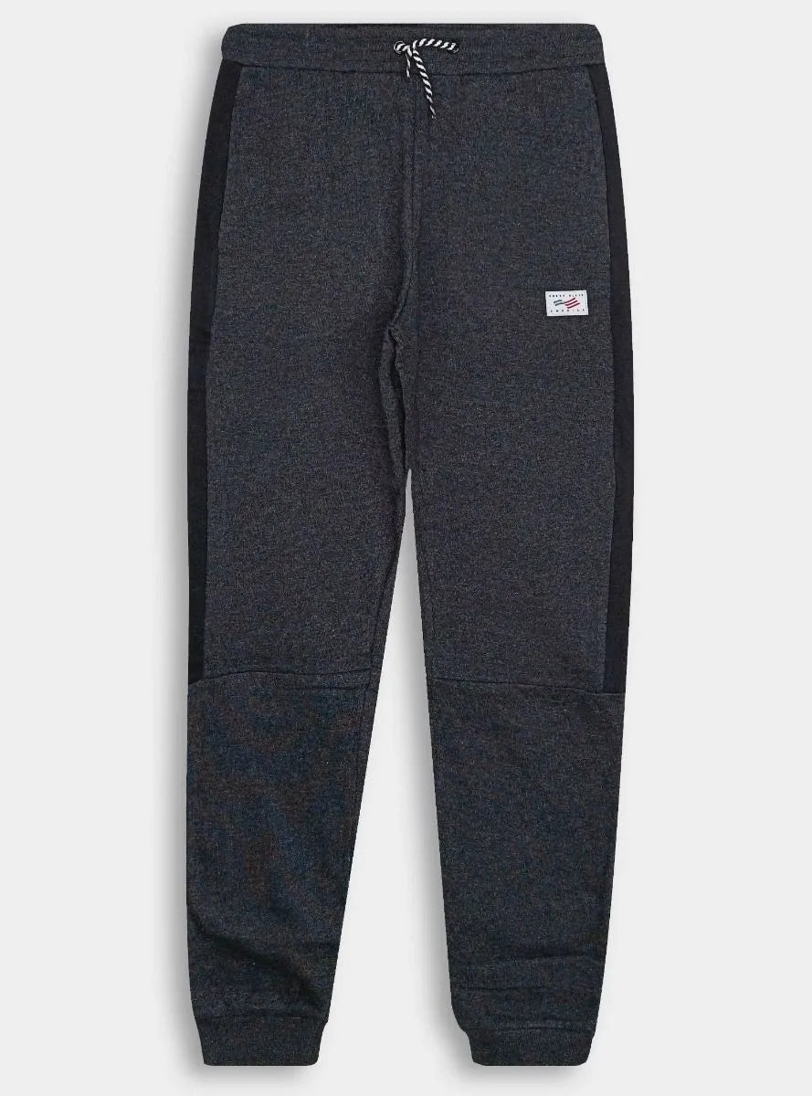 Boys Printed Fleece Charcoal Jogger