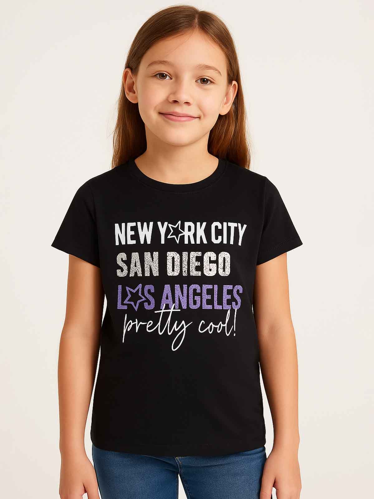 Girls Sequined T Shirt