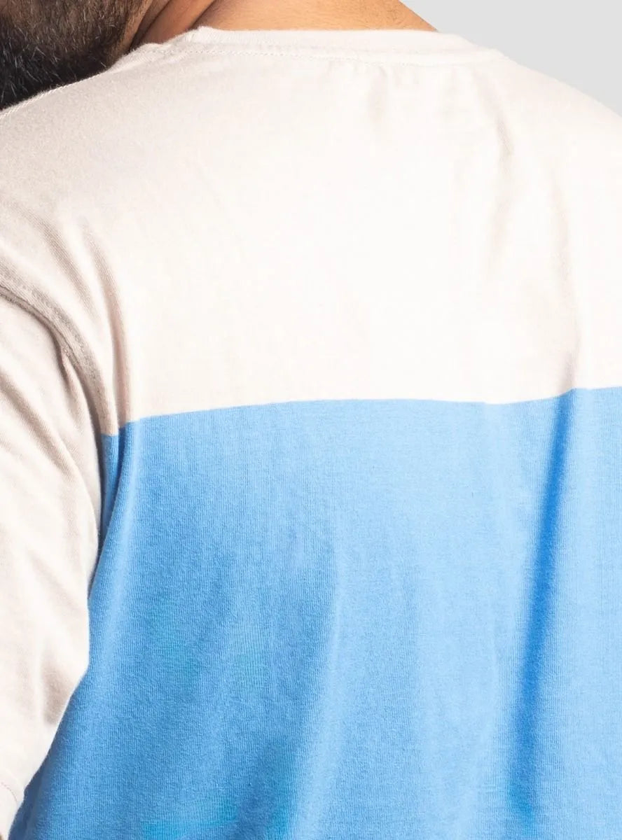 Mens Striped T Shirt Blue