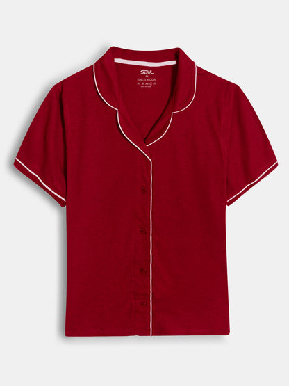 Ladies Sleepwear 3 Pc Set Red