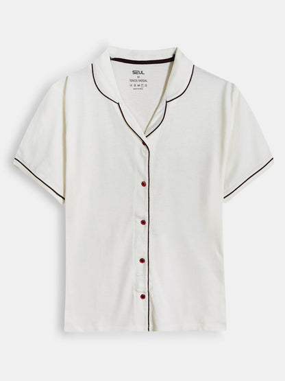 Ladies Sleepwear 4 Pc Set Off-White