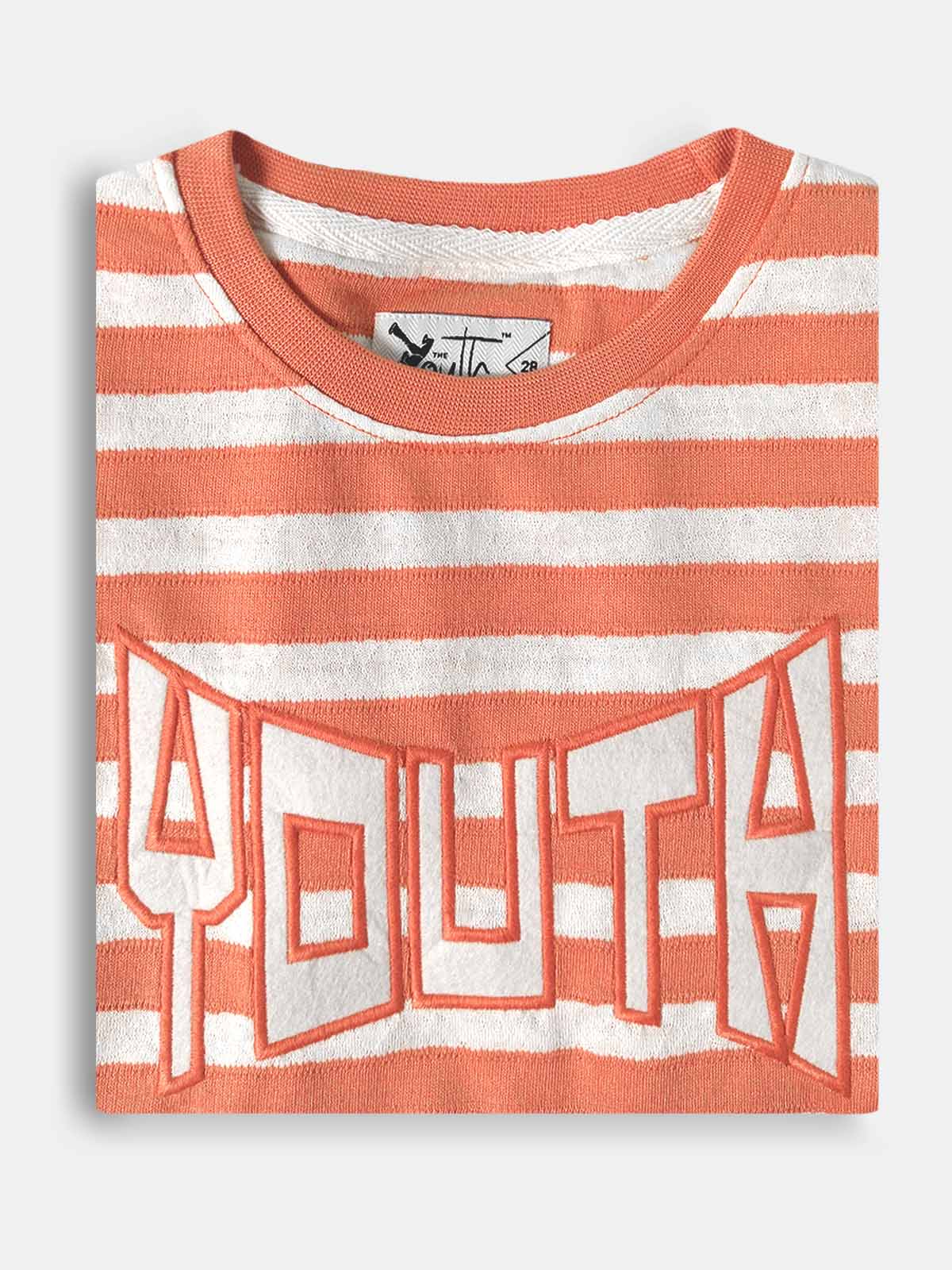 Boys Jacquard Applique Orange T-Shirt