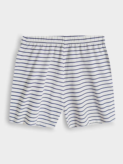 Ladies Striped Shorty Set