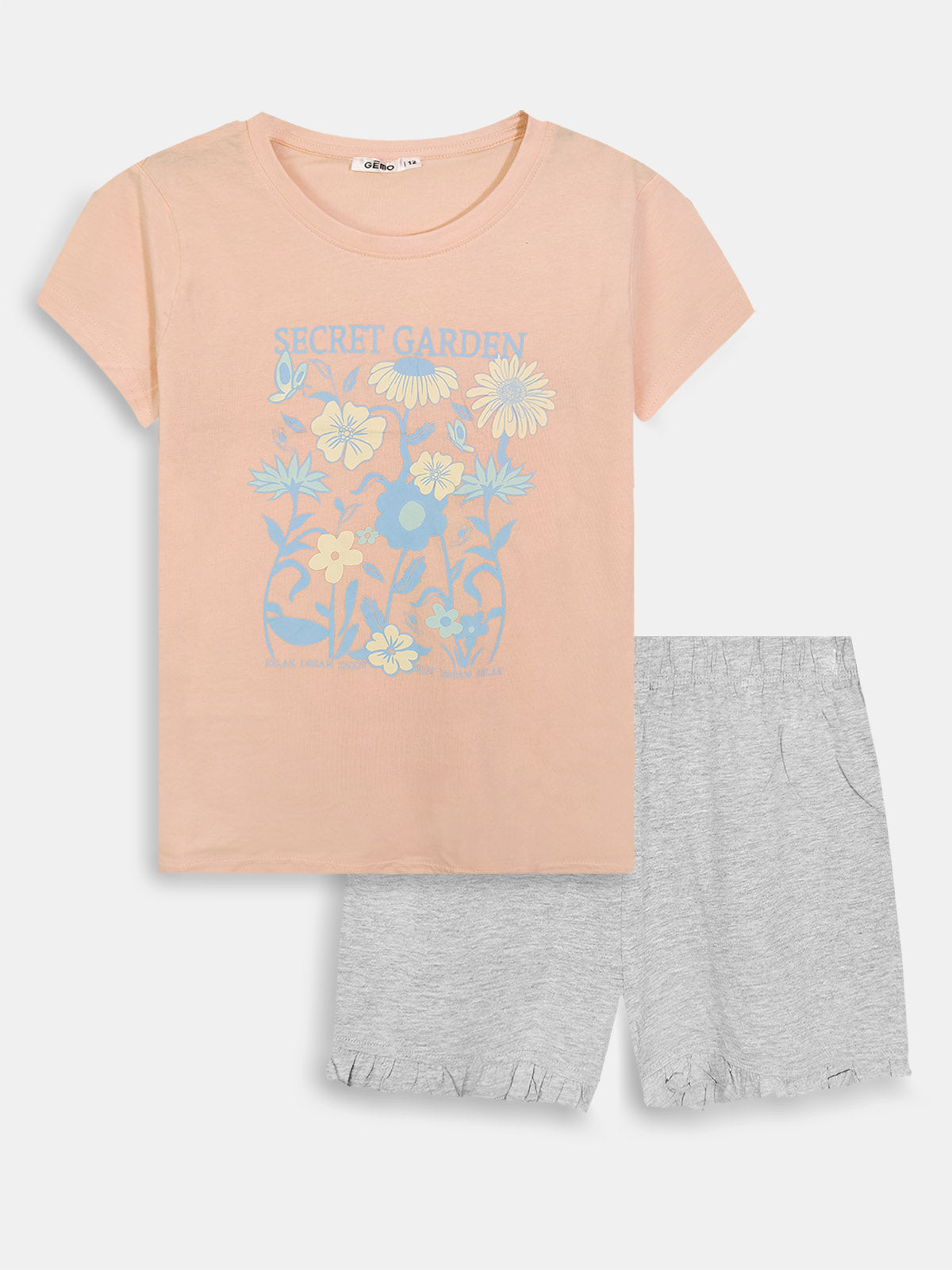 Girls Printed Shorty Pyjama Sets