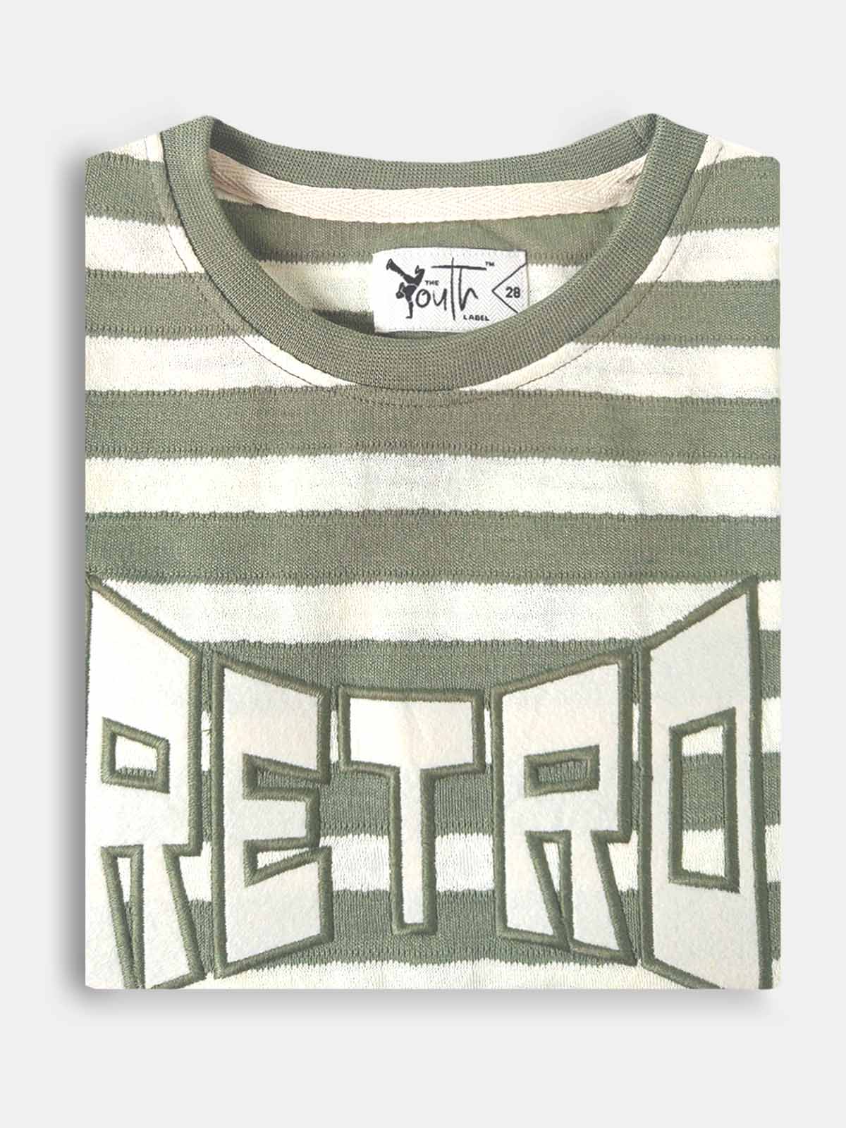 Boys Jacquard Applique Green T-Shirt