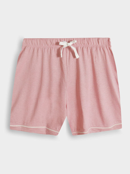 Ladies Sleepwear Shorty Set Pink