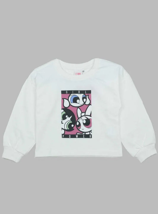 Girls Cropped Sweatshirt