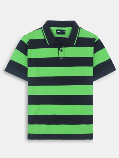 Mens Striped Polo