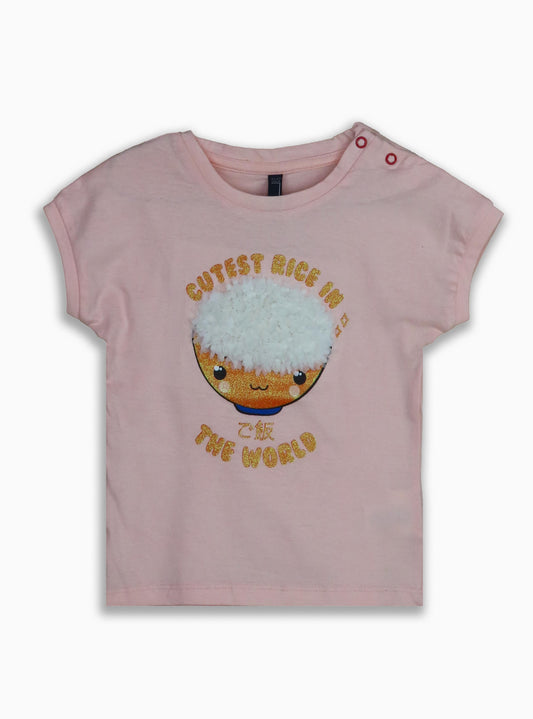 Baby Girls Printed n Applique Top