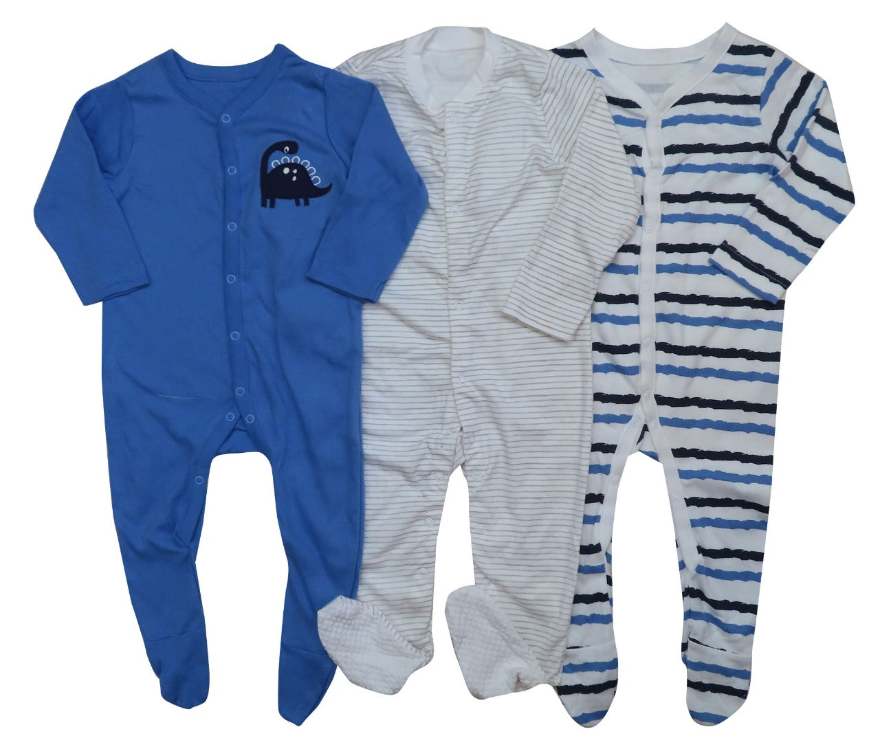 Baby 3 pack Sleepsuits Assorted