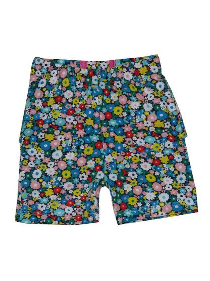 Baby Girls Knit Shorts With Frill Trims