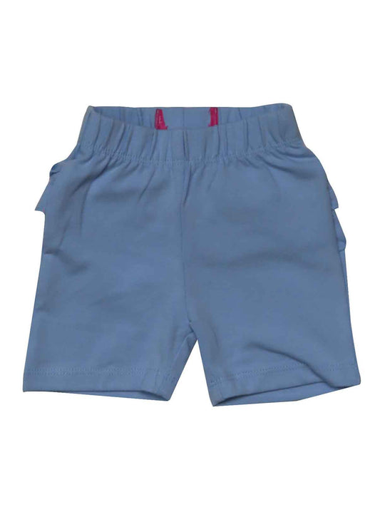 Baby Girls Knit Shorts With Frill Trims