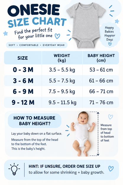 3-Piece Baby Short Sleeve Bodysuits – 100% Cotton