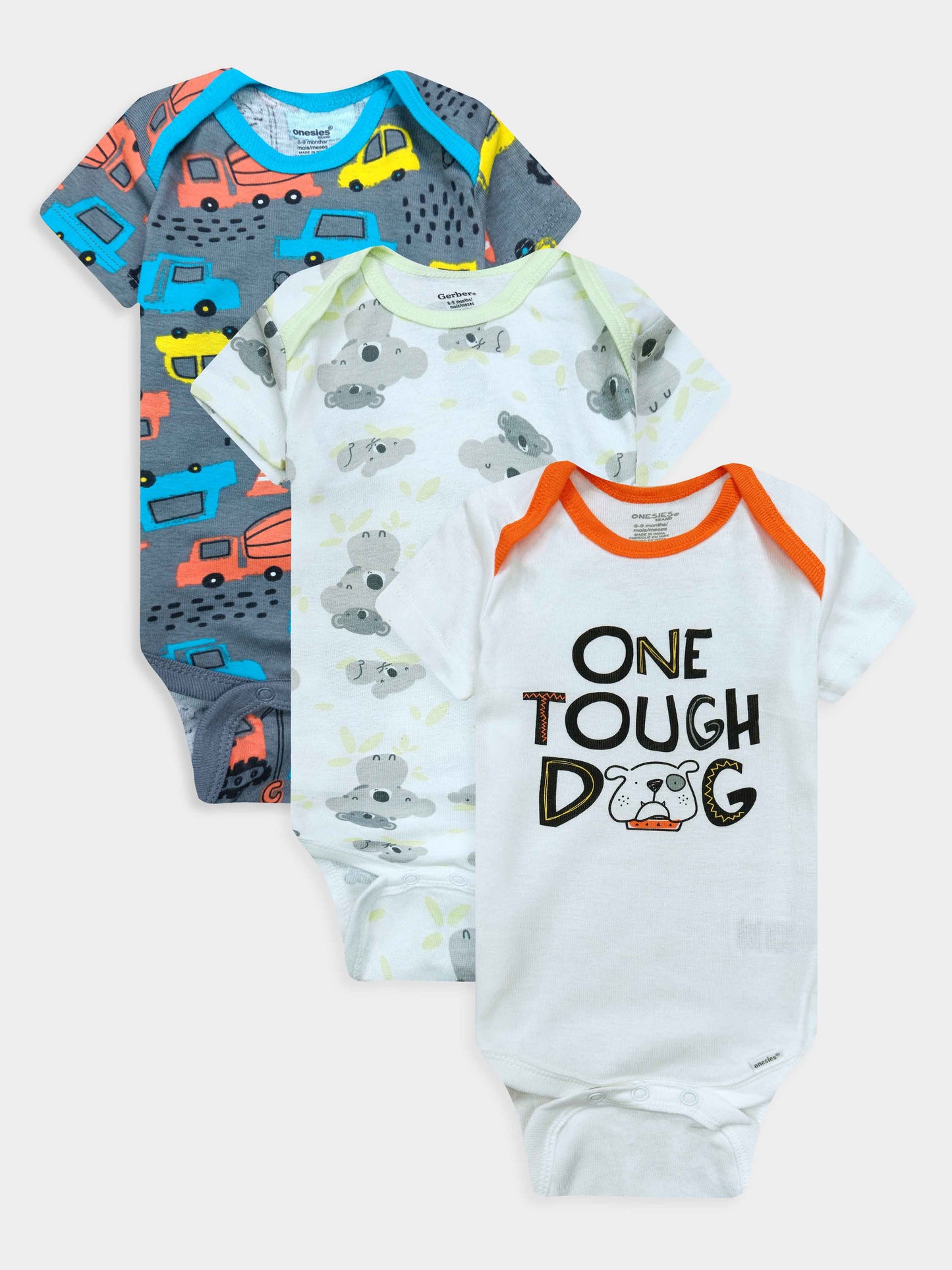 Baby 3 pack S/S Bodysuits Mixed