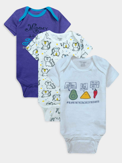 Baby 3 pack S/S Bodysuits Mixed