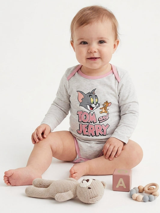 Baby Printed Grey Bodysuit