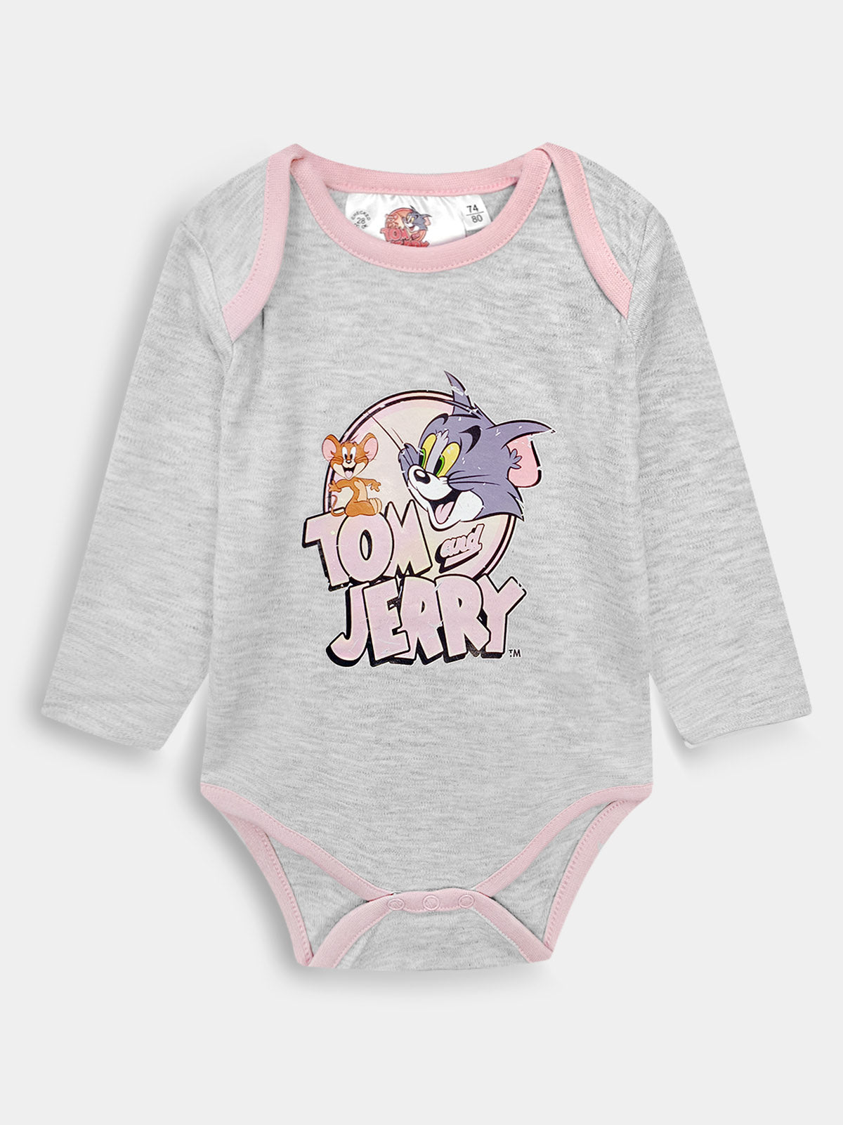 Baby Printed Grey Bodysuit