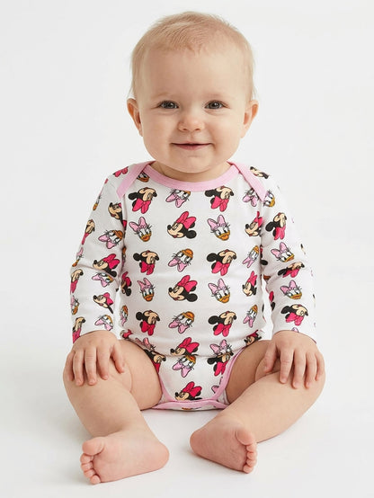 Baby White AOP Bodysuits