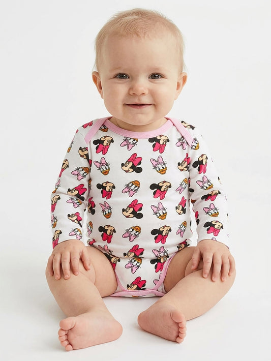Baby White AOP Bodysuits