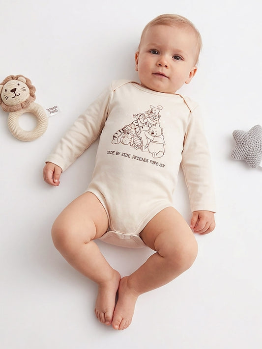 Baby Printed Cream Bodysuit