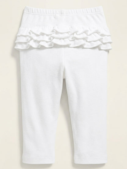 BABY GIRLS LEGGING WITH RUFFLE TRIMS