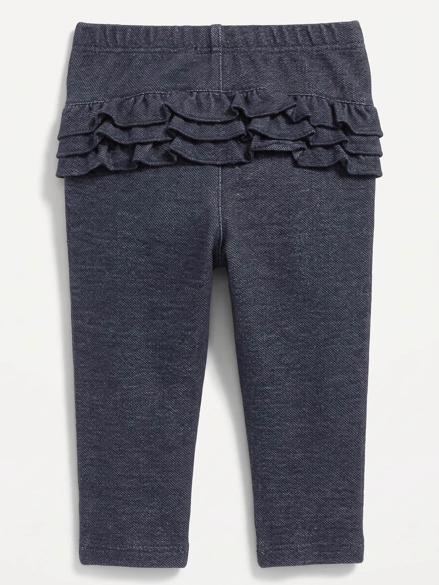 BABY GIRLS LEGGING WITH RUFFLE TRIMS