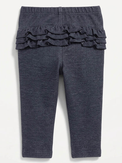 BABY GIRLS LEGGING WITH RUFFLE TRIMS