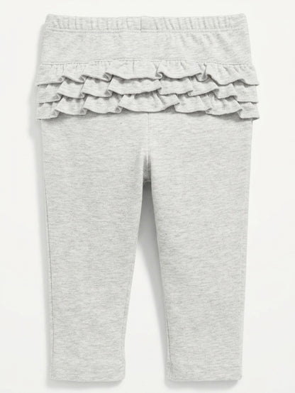 BABY GIRLS LEGGING WITH RUFFLE TRIMS