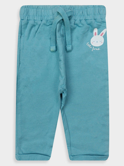 Baby Girls French Terry Sweat Green Pant