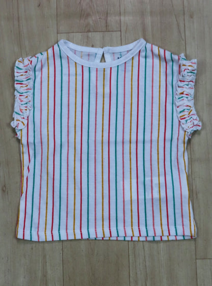 Baby Girls Printed T Shirt Multi Striped