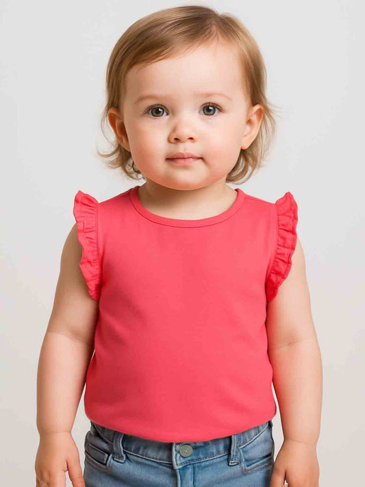 Baby Girls Printed T Shirt Red