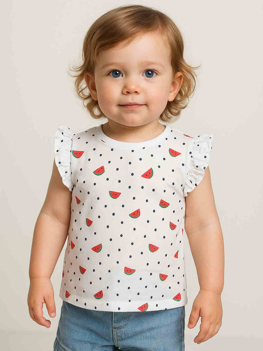 Baby Girls Printed T Shirt Water Melon AOP