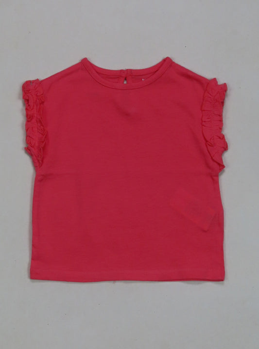 Baby Girls Printed T Shirt Fuchsia