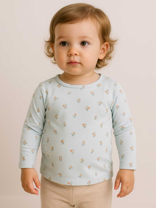 Baby Girls Long Sleeve T Shirt White AOP