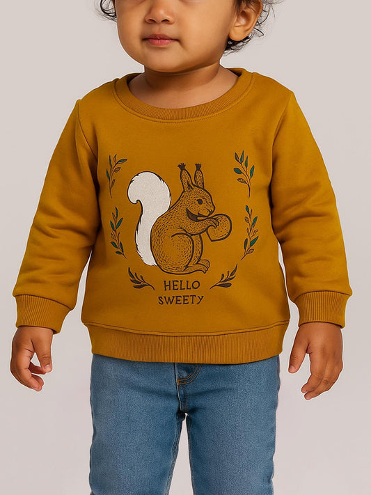 Baby Girls Pullover Yellow Sweatshirt