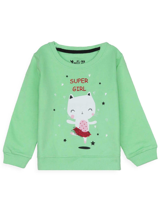 Baby Girls Pullover Mint Sweatshirt