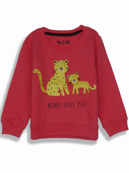 Baby Girls Pullover Coral Sweatshirt