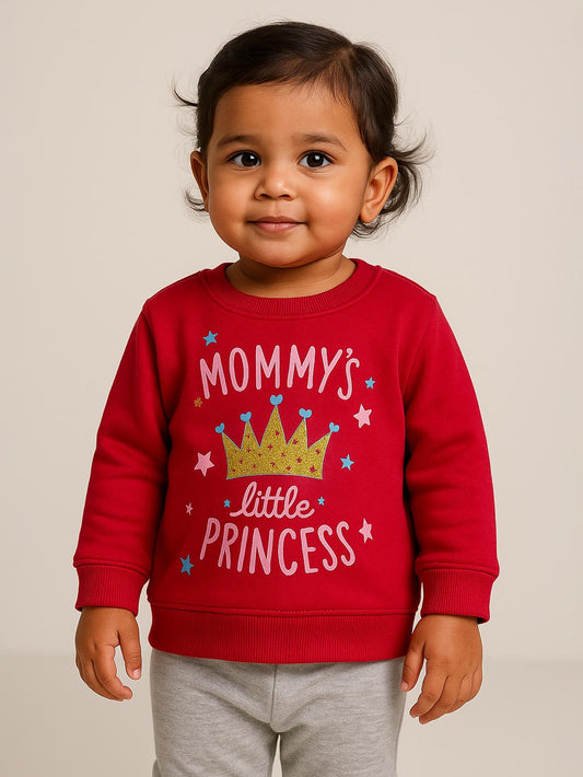 Baby Girls Pullover Fuchsia Sweatshirt