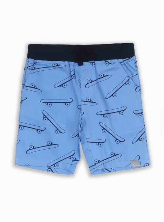 Baby Boys Blue Woven Shorts