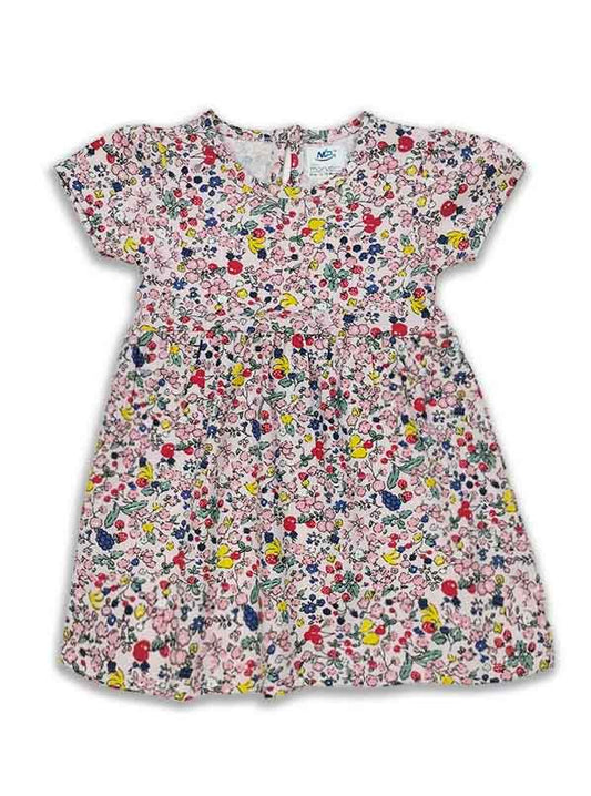 Baby Girls Printed Knit Dress Flower AOP