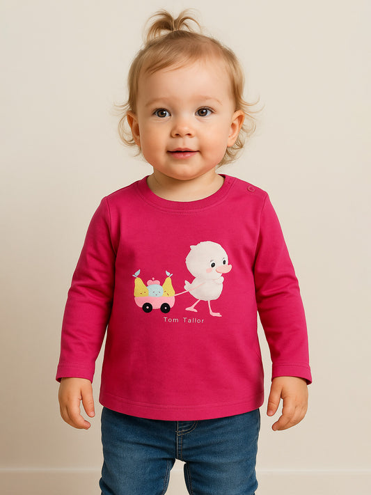 Baby Girls Pink Duck T Shirt